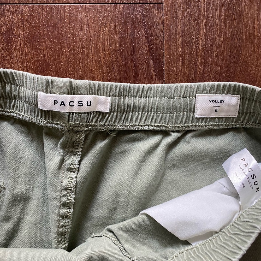 green pacsun volley shorts